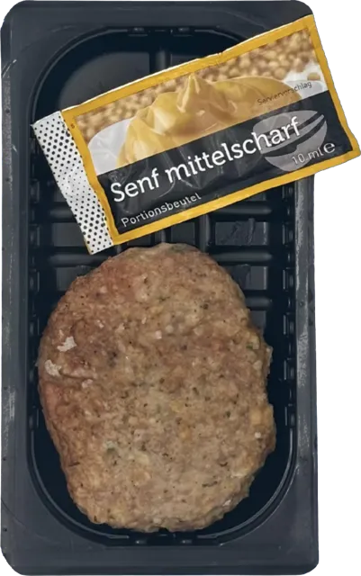Geflügelhacksteak mit Senf